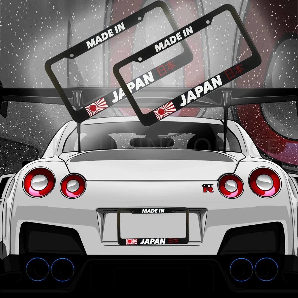 1 бр. произведено в Япония Рамка за регистрационен номер JDM Racing За универсалната украса на Рамка за автомобилния регистрационен номер Аксесоари