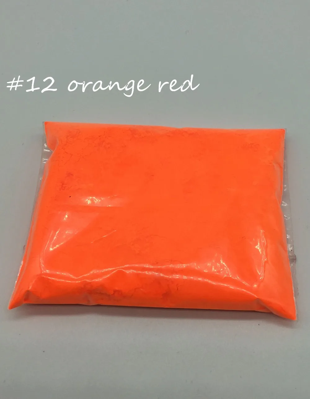 10 грама безплатна доставка, оранжево-червен флуоресцентен прах, люминофорный пигмент за лак за нокти, неон прах за бои и сапуни
