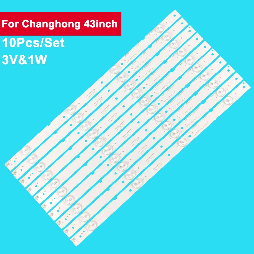 10шт 417 мм led панел за осветление за Changhong 43 инча XRK430A16_Rev02_4LED 43D2060 43u1 43n1 43A1u 43c1u 43u3c 43D3700 43D20 43D200