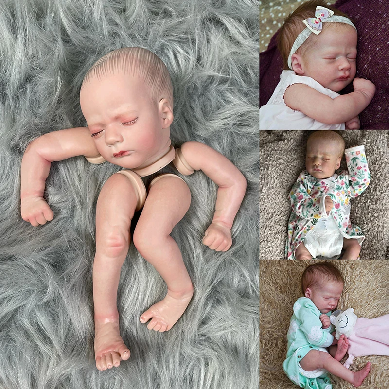 17-Инчови комплекти кукли Ашли, вече Раскрашенные, vinyl кукла Реборн, реалистичен новородено дете, мек Сън