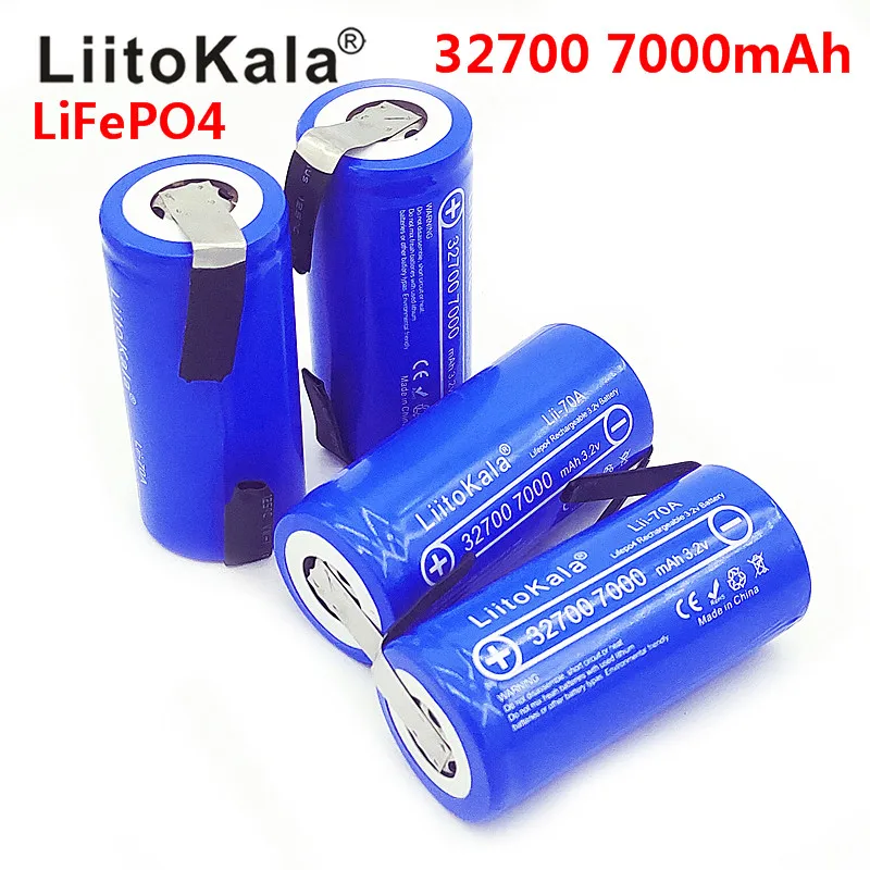 2021 LiitoKala Lii-70A 3,2 V 32700 7000mAh LiFePO4 Батериите 35A Непрекъснато освобождаване от отговорност Максимална 55A Батерия с висока мощност + Никел листове
