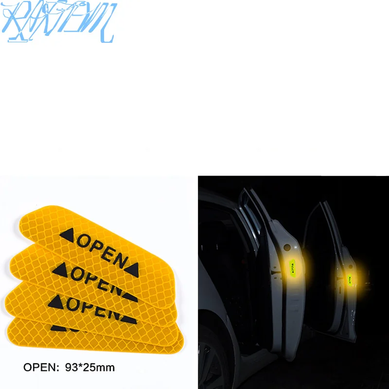 4 бр., светлоотразителни стикери, с предупреждение за сигурността на вратата на колата, на открито стикер за Volkswagen VW Tiguan Beetle, Polo, Bora T-ROC JETTA T