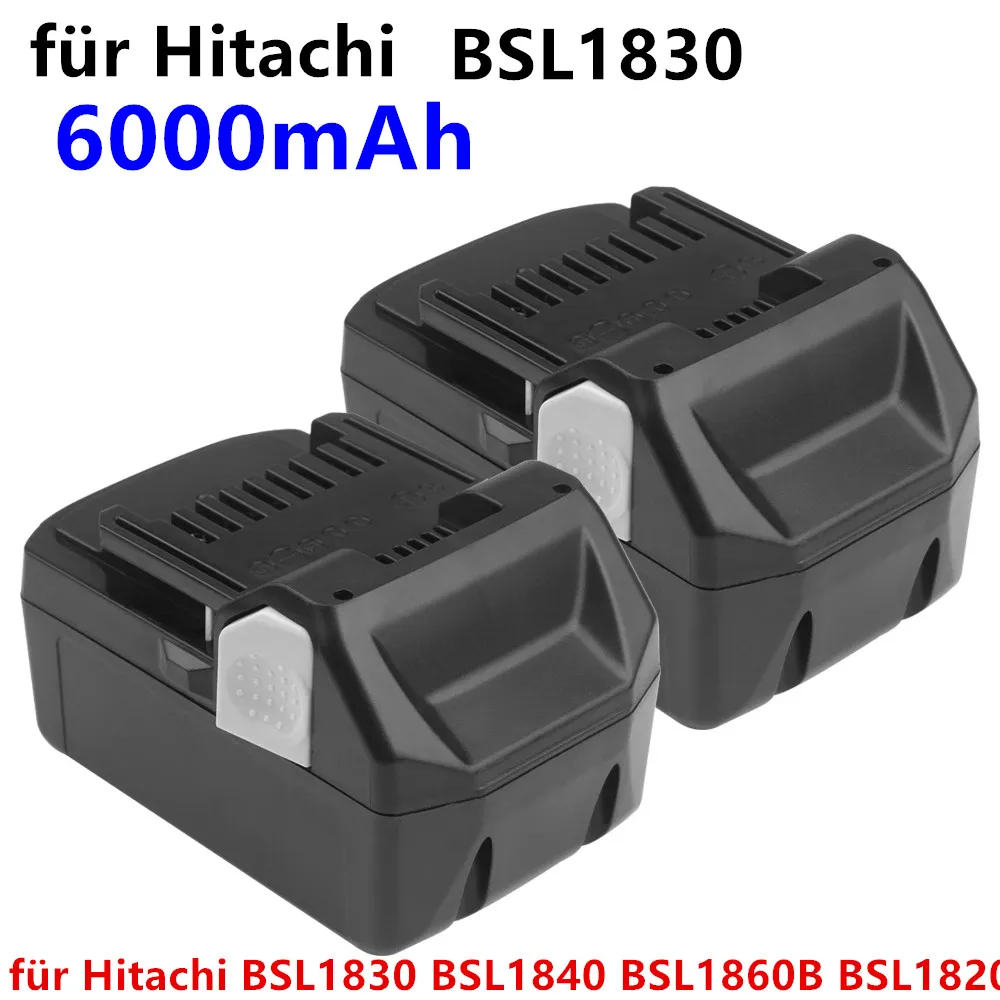 6,0 Ah 18V Li-Ion ерзац head Akku für HITACHI BSL1830 BSL1840 BSL1860B BSL1820 Power Werkzeuge Batterien