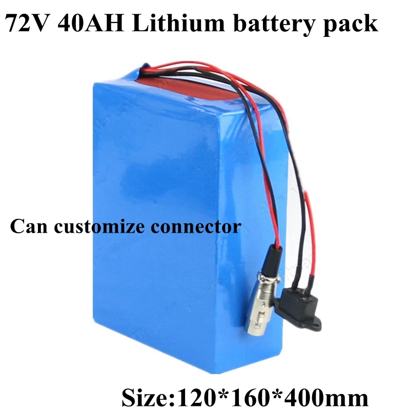 72 В 40Ah Литиева акумулаторна батерия NMC Li-Ion Ebike Акумулаторна Батерия за 72 3000 W 5000 7000 W W диагноза GA PF 18650 + зарядно устройство 84 В 10A