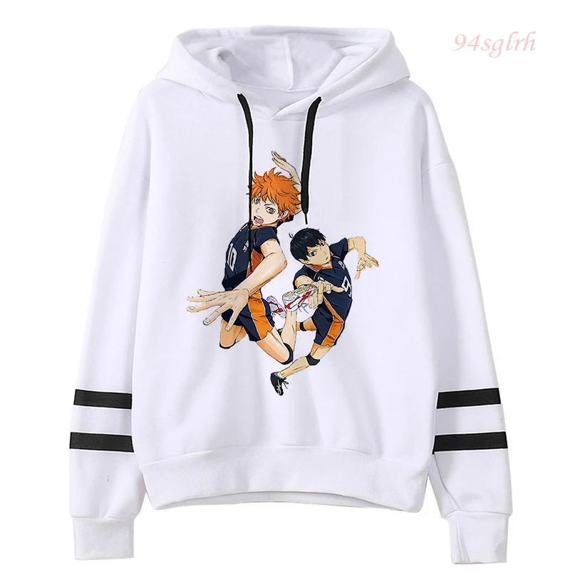 Hoody с качулка Kawaii Haikyuu, мъжки hoody с принтом на японското аниме, пуловер Karasuno Fly High с анимационни модел, градинска облекло Унисекс, мъжки
