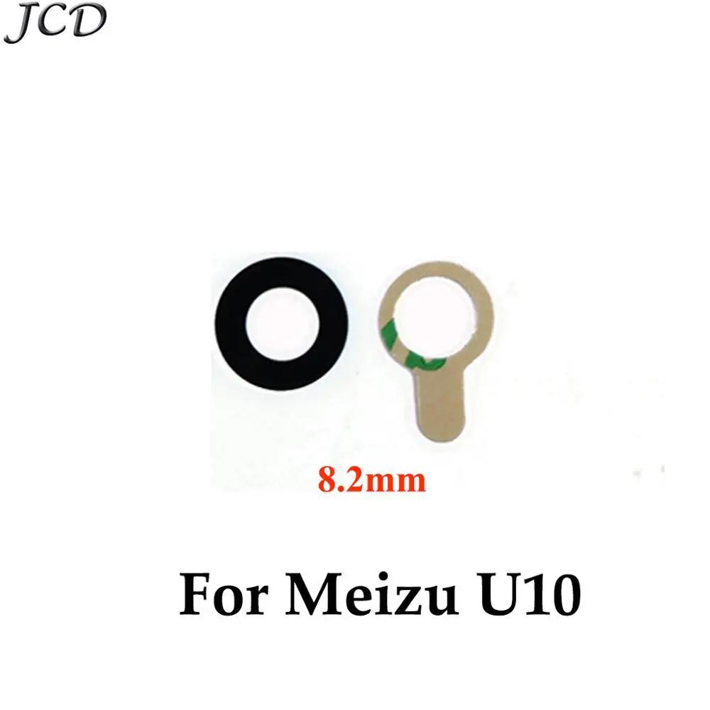 JCD 2 бр./лот, стъклена леща за задната камера на MEIZU U10 U20, подмяна на детайли на корпуса на обектива задната камера