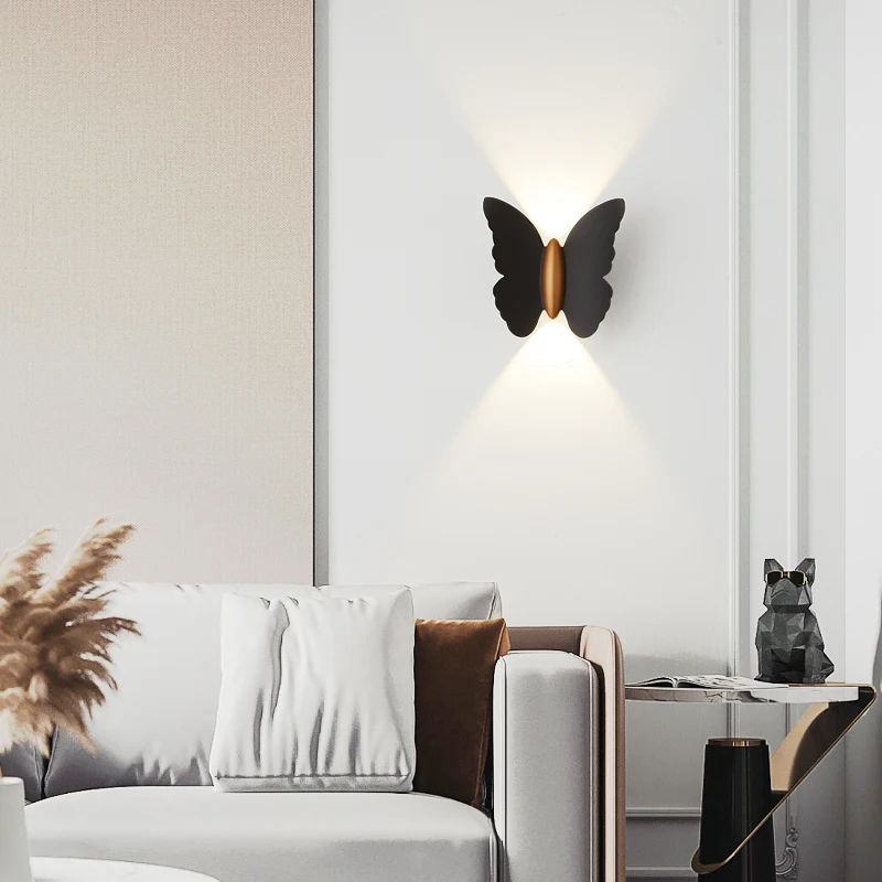 Led монтиран на стената лампа, модерна Пеперуда, Външни осветителни тела, Водонепроницаемое Декорация на дома, монтиран на стената лампа за интериора, Вила, Хотел, Спалня, Лампа