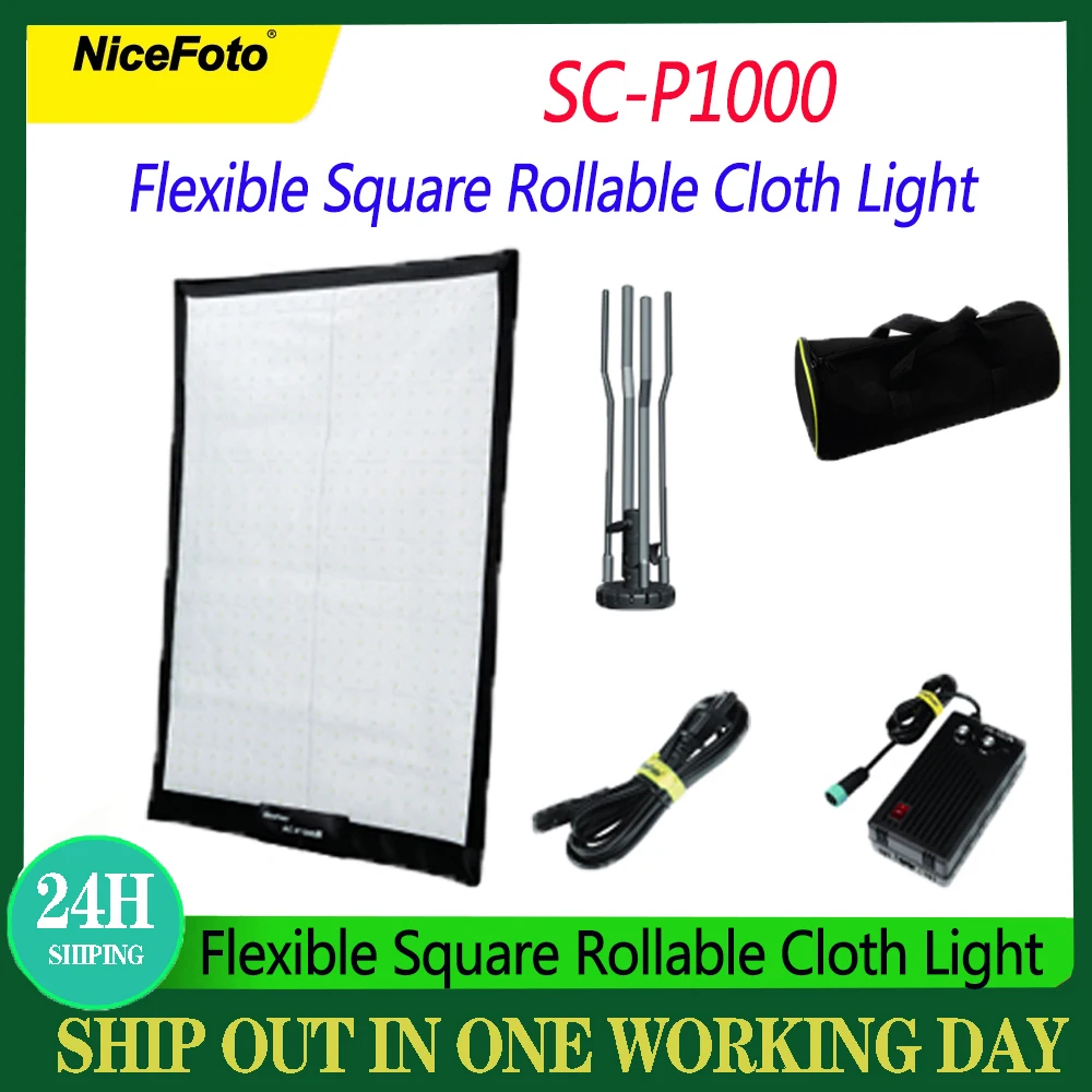 NiceFoto SC-P1000B 5600K CP-1000AII 2500 K 6500 K 100 W Гъвкав Квадратен Плат, Лампа За Студийната Видео на живо