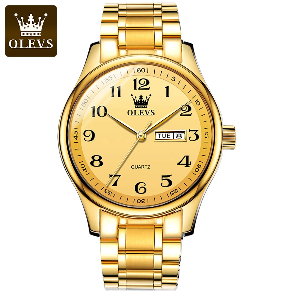 OLEVS висок клас марка, Класически Модерен мъжки кварцови часовници, Водоустойчиви Каишка От Неръждаема Стомана, Часовник с Дата, Прости Мъжки часовник reloj hombre
