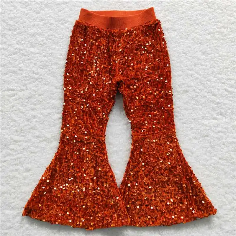 P0147 2023 RTS новата цена на едро оранжево-червени модерен бутиков панталони с пайети