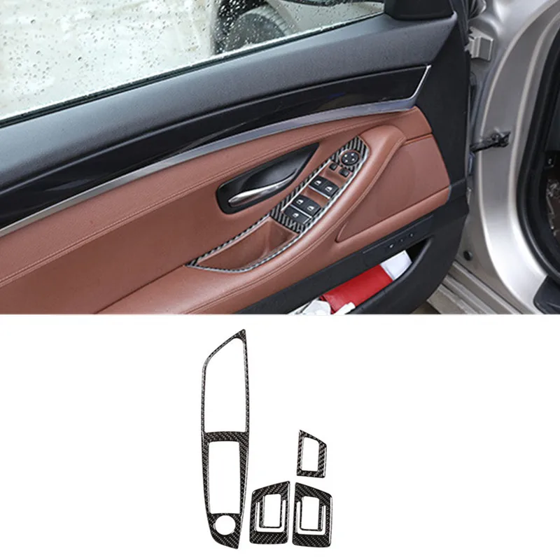 Автомобилен Стайлинг Бутона за Вдигане на Прозорец Стъкло, Декоративна Рамка Стикер, Подходящи За BMW 5 Серия F10 F18 2011-2017 Автоаксесоари