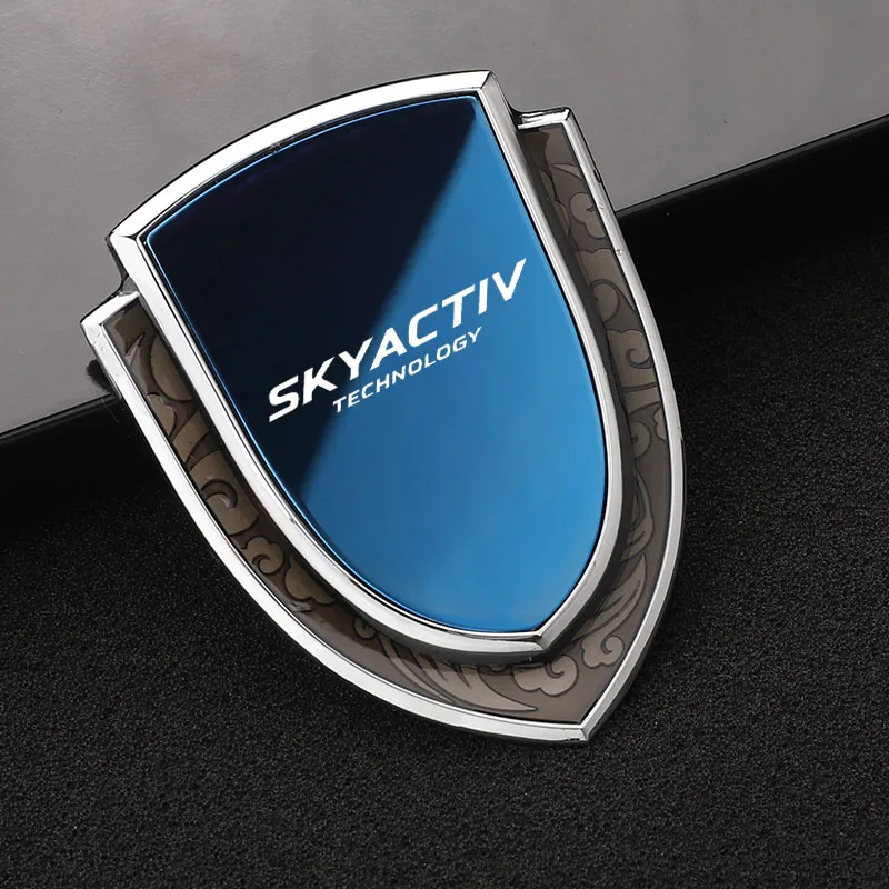 Автомобилна метална 3D стикер с логото на автомобил, Обичай щит, стилна декорация, стикери за Mazda Skyactiv CX5 CX3 CX7 Аксесоари