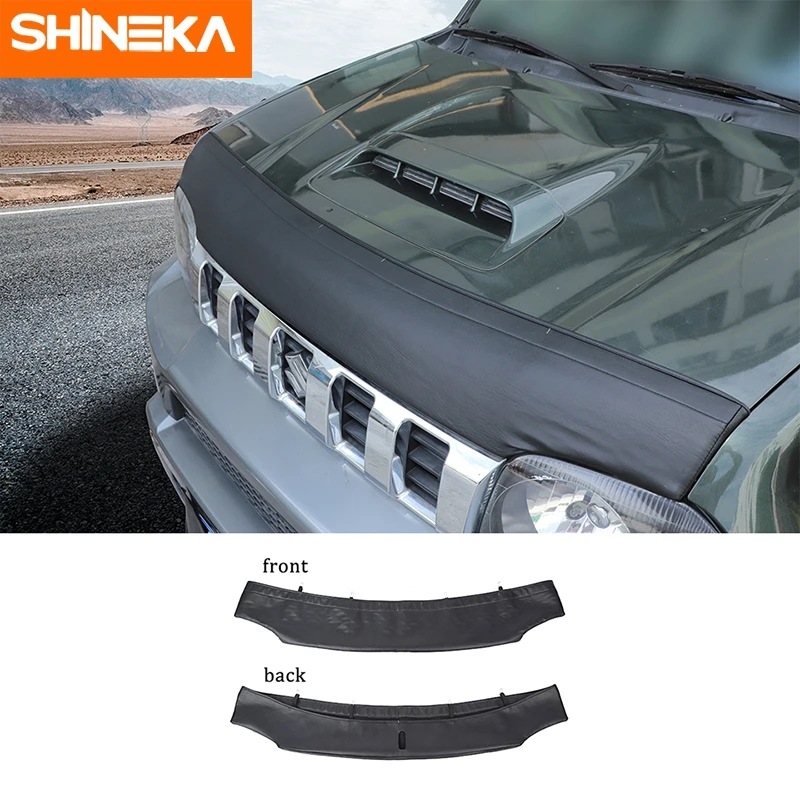 Автомобилни седалките SHINEKA за Suzuki Jimny 2012 2013 2014 2015 2016 2017, външна защита на капака на двигателя, аксесоари за защита на предния капак