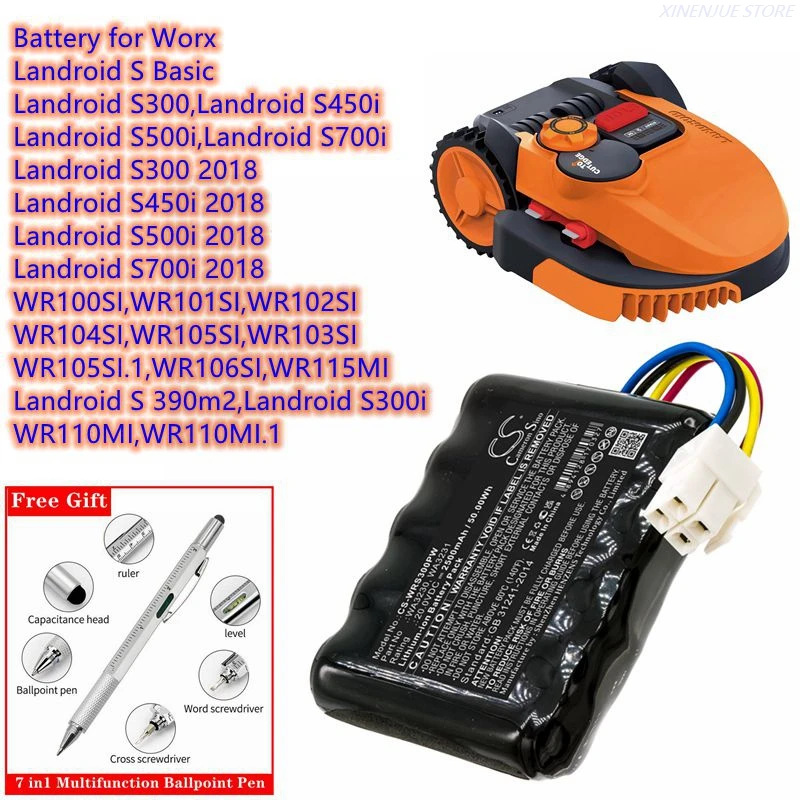 Батерия за градински инструменти 20/2500 mah WA3230, WA3231 за Worx WR100SI, WR101SI, WR102SI, WR104SI, WR105SI, WR103SI, WR105SI.1, WR106SI