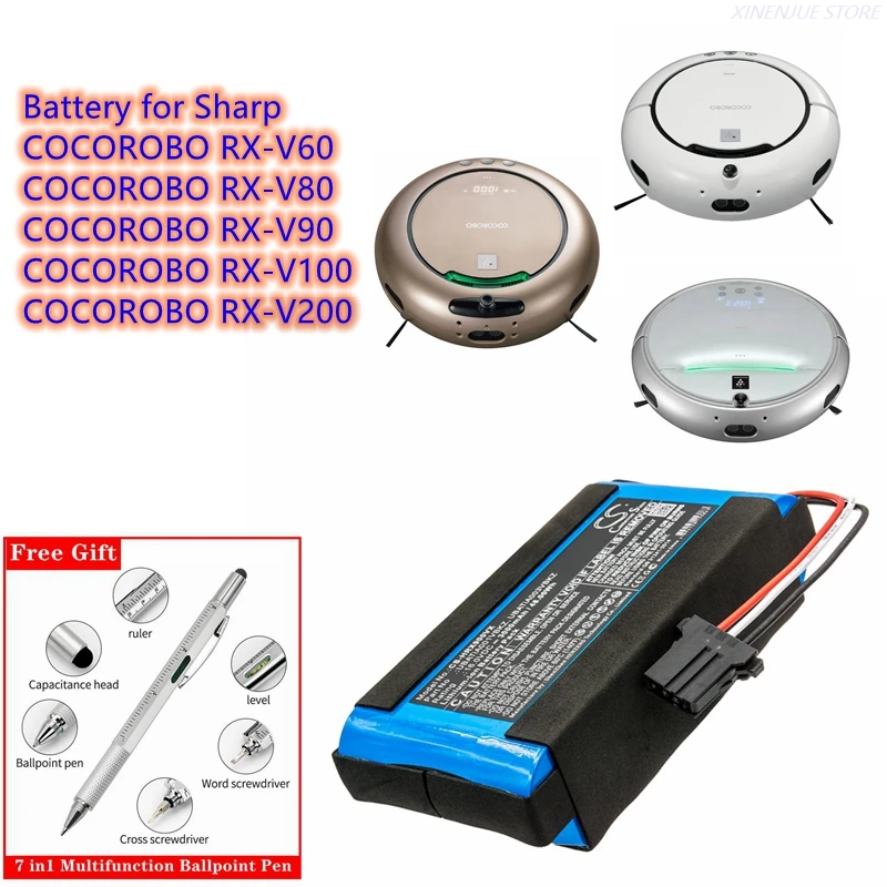Батерията на Робота-Прахосмукачка F-4991-810-1 , LIS5003SPP, UBATiA003VBKZ за Sharp COCOROBO RX-V60, RX-V80, RX-V90, RX-V100, RX-V200