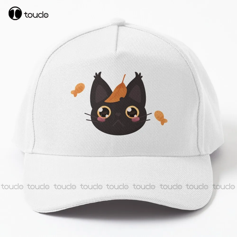 Бейзболна шапка с блестящи очи черна котка през есента, шапки за мъже, бейзболна шапка от деним с модел от карикатура, улични памучни шапки, слънчеви шапки, изкуство