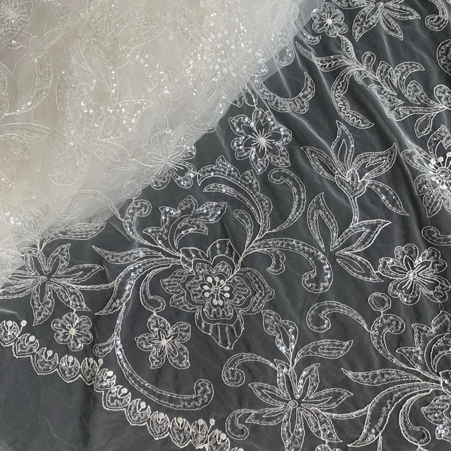Бистра лейси плат с пайети 130 см, висококачествен плат за сватбена рокля в африканския стил, ярдовая плат