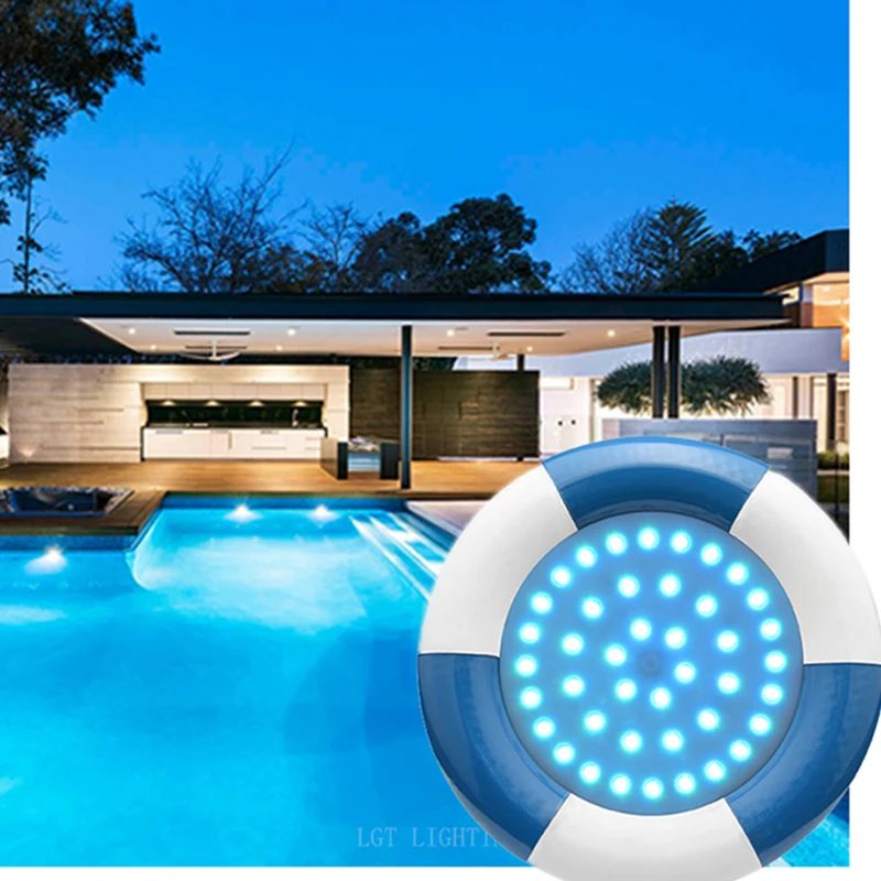 Висококачествен 245 мм led лампа за СПА-басейн 30 W 36 W RGB, което променя цвета, нов дизайн, DC 12v, PC, Анти-UV