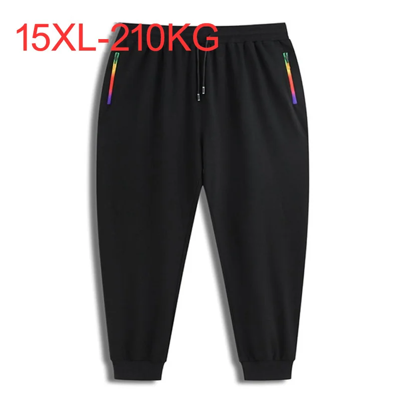 Висококачествени пролетно-есенни мъжки спортни панталони, спортни панталони размер плюс 9XL 11XL 12XL 7XL 14XL 15XL, ежедневни ластични панталони оверсайз