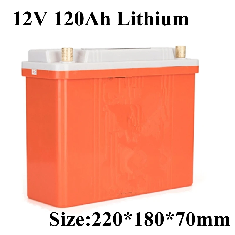 Водоустойчив литиево-йонна батерия 12V 120AH BMS за полимерни ксенонова лампа с голям капацитет, инвертор, външна литиево-йонна батерия