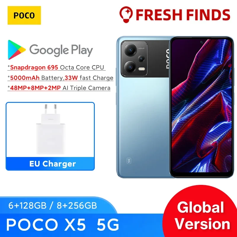 Глобалната версия на смартфона POCO X5 5G 128gb/256gb 6,67 