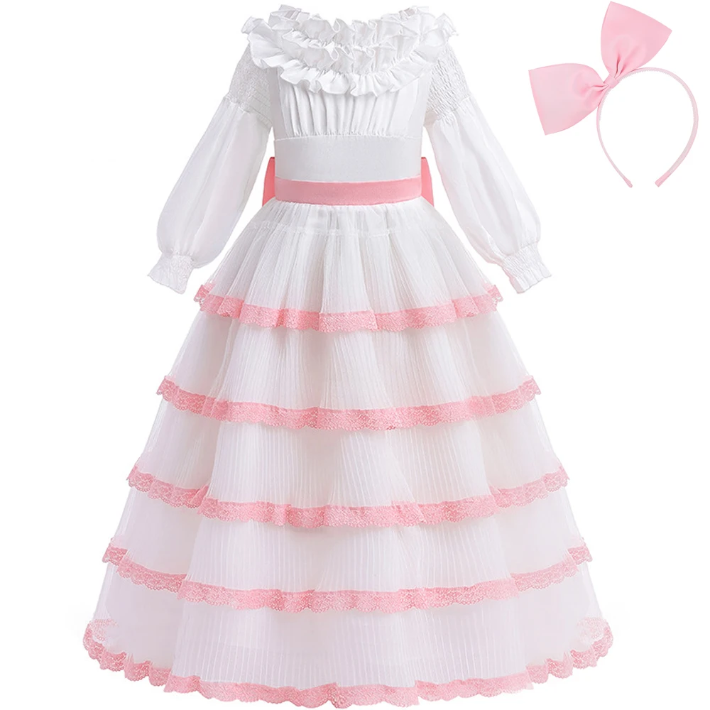 Детски доброто карнавалния костюм на принцеса Ариел с дълъг ръкав за деца, сватба парти, рожден Ден, абитуриентски, детски рокли за момичета, розови рокли от 10 години