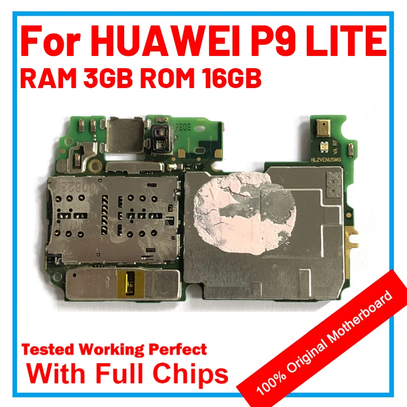За Huawei P9 Lite дънна Платка Оригиналната Разблокированная За Huawei P9 Lite дънна Платка Логика Платка дънна платка 16G ROM 3G Напълно Тестван