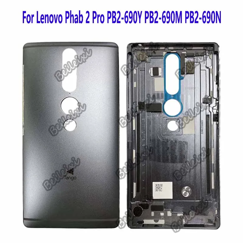 За Lenovo Phab 2 Pro PB2-690 PB2-690Y PB2-690M PB2-690N Задната част на кутията на батерията Панел на Корпуса Калъф Здрава делото Предната Рамка