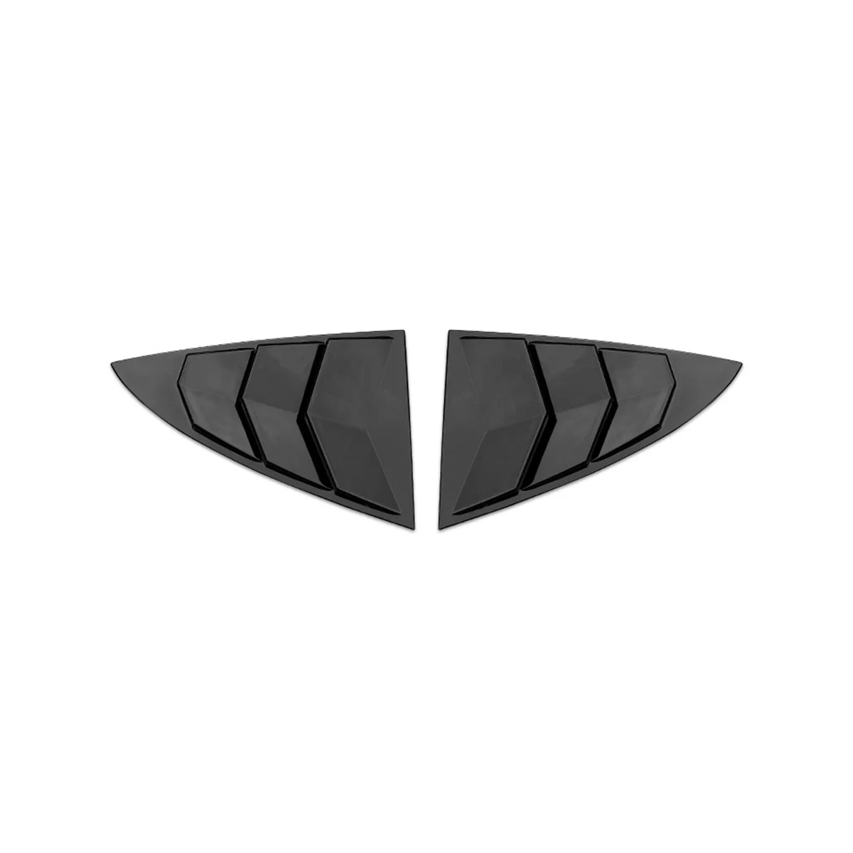 За Tesla, модел 3 Y щори задни триъгълни с пайети детайли за промяна на външността, ярко черно, D