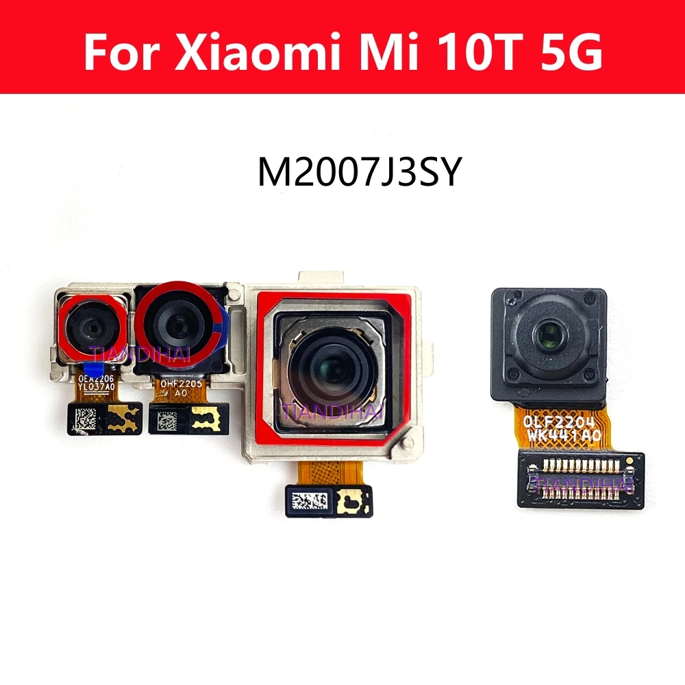 За Xiaomi Mi 10T 5G оригинален заден панел за селфи с изглед към задната част, малък модул задната камера, гъвкава предна подмяна на Резервни части