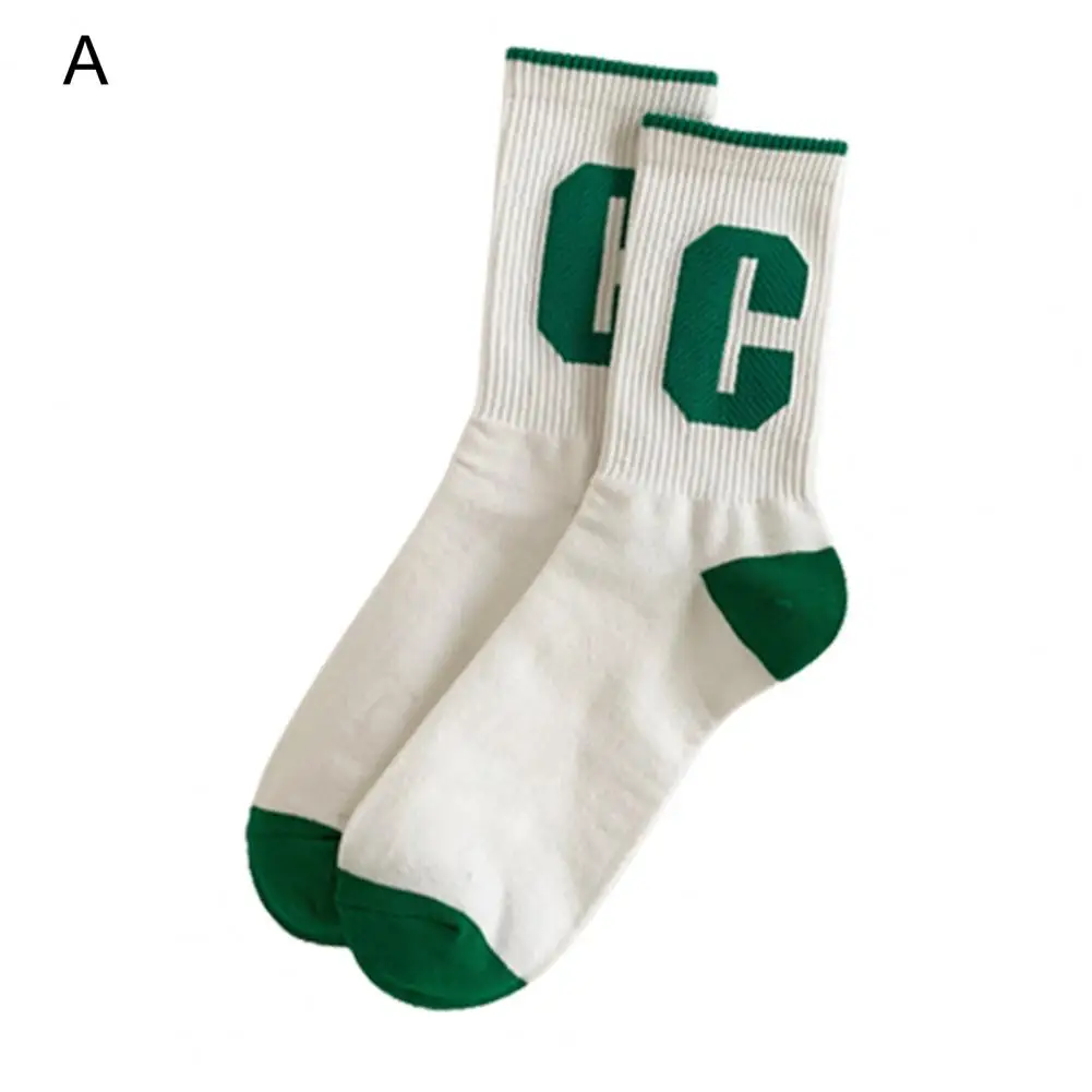 Износоустойчиви чорапи за възрастни в стил Унисекс, да пере чорапи до средата на прасците с писмото модел за пролет-есен