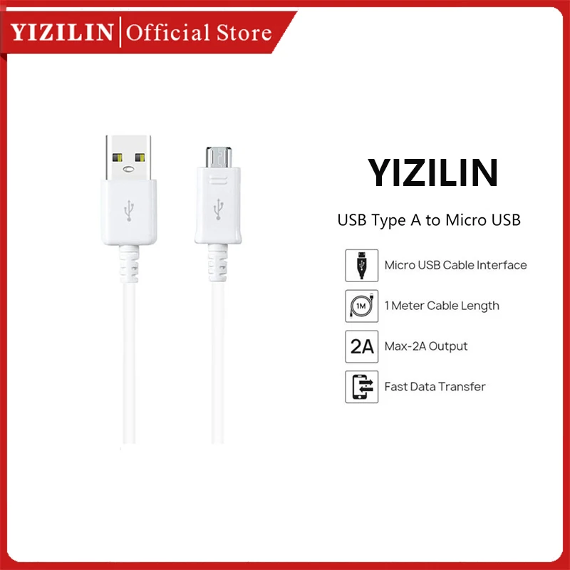 Кабел YIZILIN 2A Кабел за бързо зареждане Micro USB 1,2 м линия за предаване на данни за Samsung S6 edge S7 A5 A7 A8 оригинален кабел
