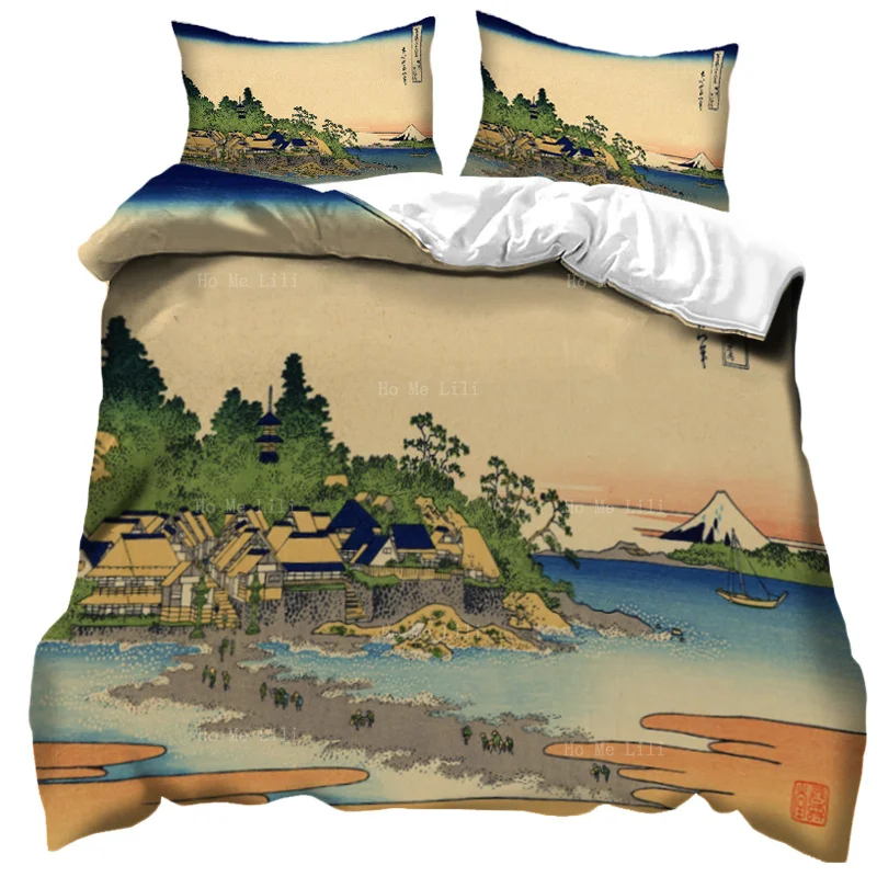 Комплект постелки Romance Tradition, японското одеяло с инфинити шарките на цъфтеж сакуры от Ho Me Pipi