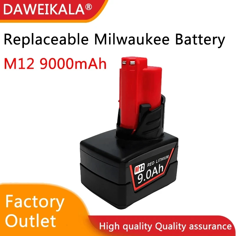 Литиево-йонна Батерия 12V 9.0 Ah Акумулаторна Батерия За Безжични Инструменти Milwaukee M12 X 48-11-2402 48-11-2411 48-11-2401 MIL-12A-LI