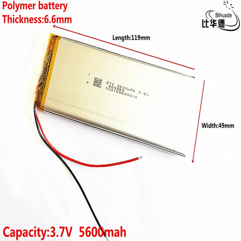 литиево-полимерна батерия от 3.7 На 5600 mah 6649119, навигационни инструменти MP3 MP4, малки играчки и други стоки, универсална батерия