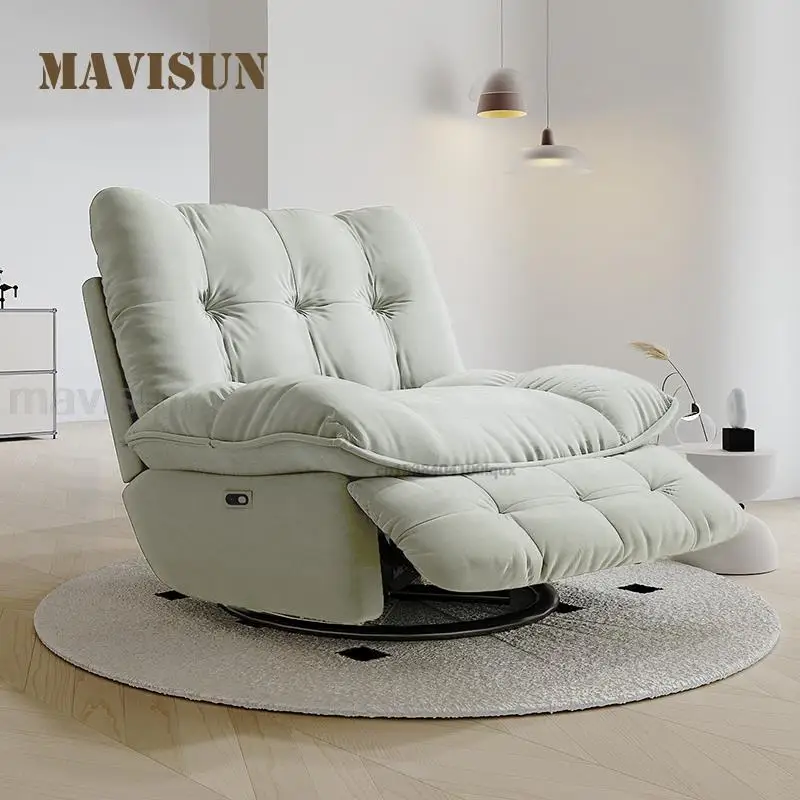 Модерни столове за всекидневна, мултифункционален едноспален диван, Удобни въртящи се електрически умни кресла за почивка