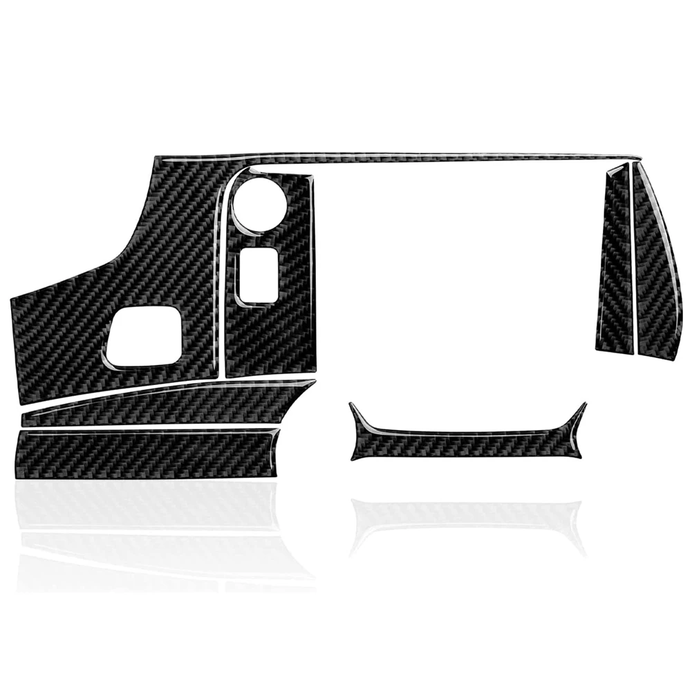 Мултимедийна панел на централната конзола, комплект стикери стикер от въглеродни влакна за C7 2014-2019, черен