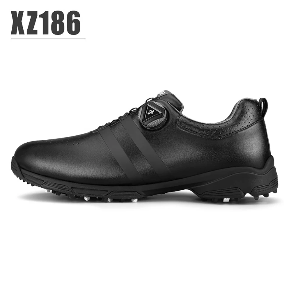 Непромокаеми обувки PGM, мъжки обувки за голф, Дишащи обувки за фитнес, мъжки обувки за голф с неплъзгащи се върти в ключалката, Маратонки за голф XZ186