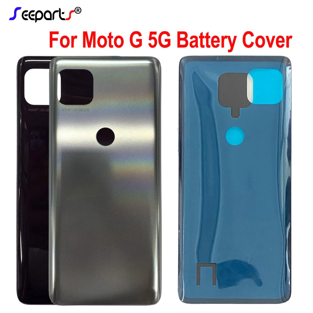 Нов калъф за Motorola Moto G 5G, делото на отделението за батерията, а на задната със стъклен капак на корпуса калъф за Мото G 5G, капак на отделението за батерията, корпус