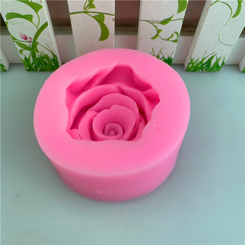 Нова голяма Роза С листа, силиконова форма За заворачивания шоколад, Пудра печене Форма за торта, Гипсова форма за сапун 