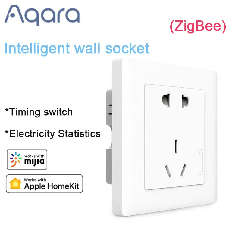 Нова Умна стенни изход Aqara ZigBee Wifi Remotel Control Безжичен ключ Работа за умни домове Комплекти Mihome APP Homekit