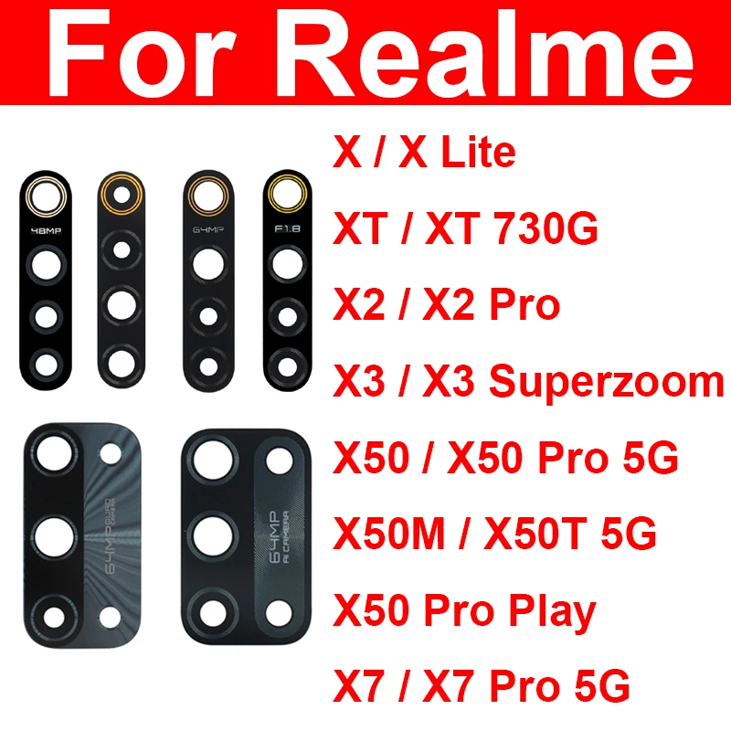 Обектив на задната Камера За Oppo Realme X-Lite XT 730G X2 X3 X7 X50 Pro XT X50M X50T 5G Заден Основните Обектив Мини-Камера с Ремонт на Етикети
