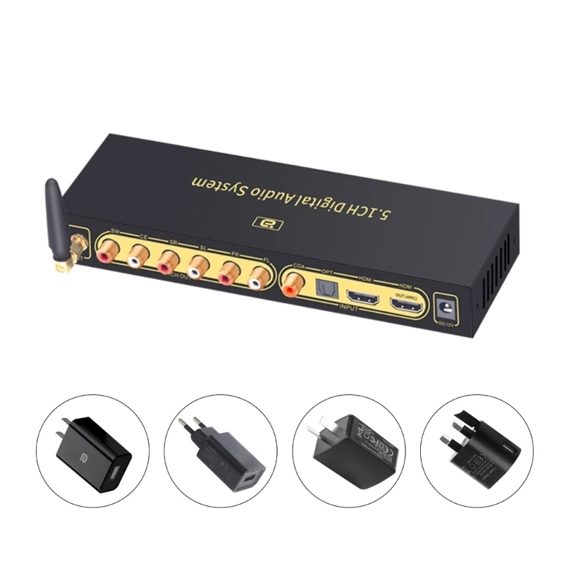 Оптичен конектор HD820 5.1 CH Suppot-DTSHD AC3-HDMI-съвместим (ARC-) оптичен конектор