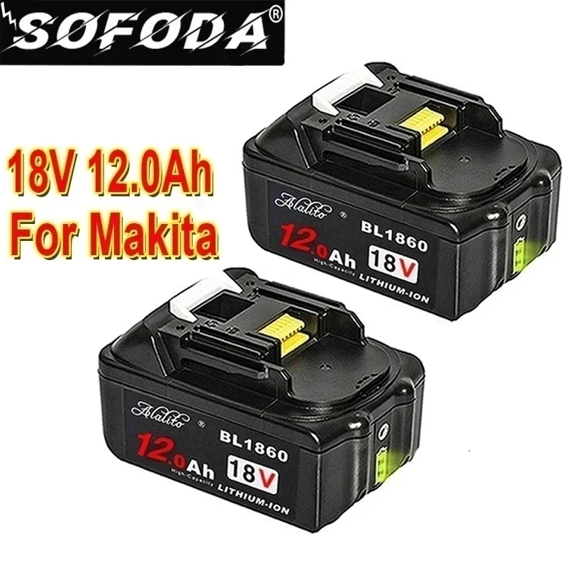 Оригинален За Makita 18V 12000mAh 12.0 Ah Батерия за Лаптопи с led Литиево-йонна батерия Заместител на LXT BL1860B BL1860 BL1850