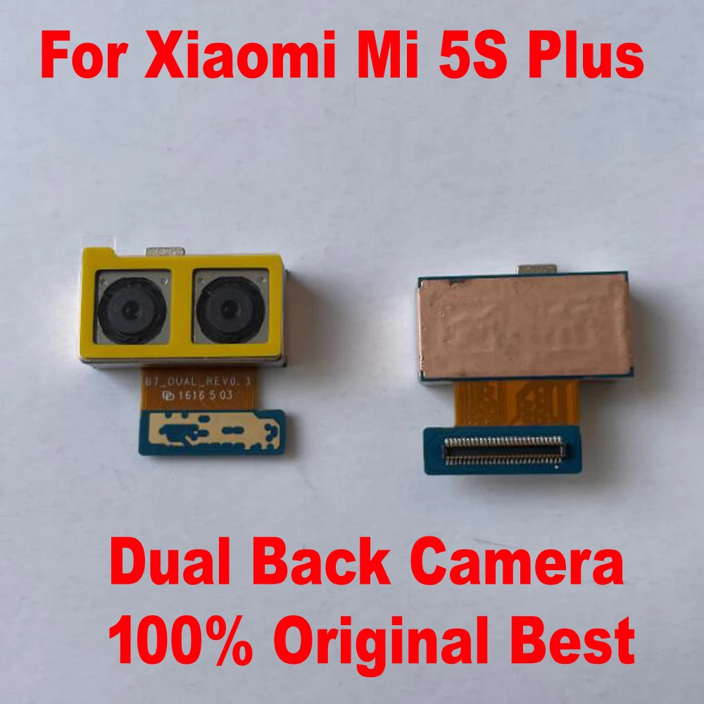 Оригиналната протестированная работна Mi5S Plus, голяма основната двойна камера за Xiaomi Mi 5S Plus, 13-мегапикселова задна камера, резервни части за гъвкав кабел за телефон