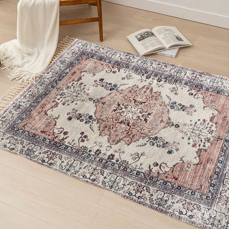Персийски ретро арт килим с пискюли, уютен изтривалка с четки за спални, декорация на дома, тъкани килими с пискюли, тапис с pom-помераните