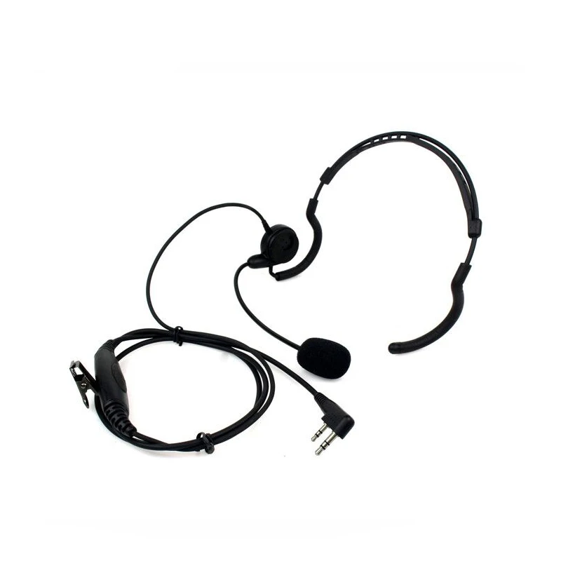 Преносима радиостанция за главоболие слушалки с вграден голям натискане на PPT, за да говорят за Kenwood и Baofeng UV-5R KG-UVD1