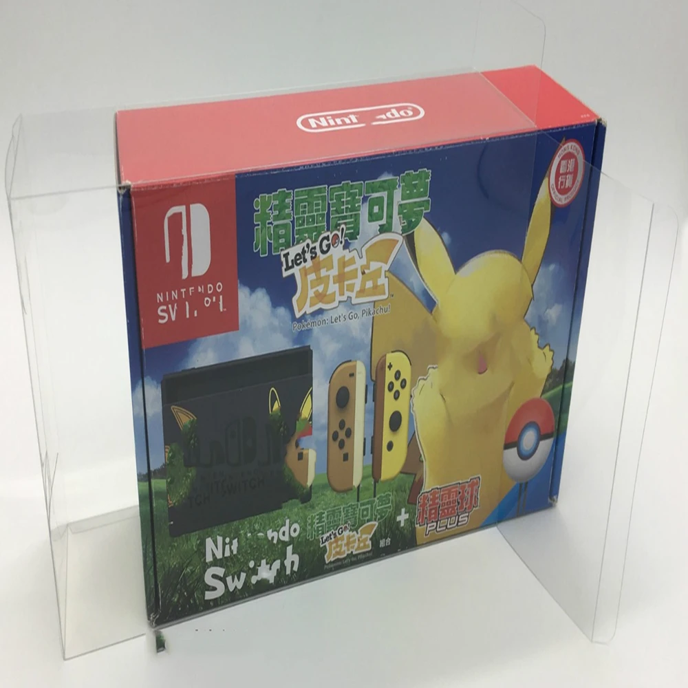 Прозрачна Защитна Кутия За Nintendo Switch/NS/Pocket monster/Pikachu Collect Boxes TEP Storage Game Shell Прозрачна Витрина