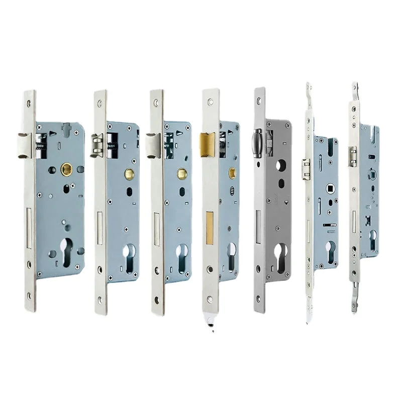 Серия одноточечных и много точки на брави за вътрешни дървени врати от алуминиева сплав комплект ключалки за корпуса, цилиндрови катинар и врата от алуминиева сплав