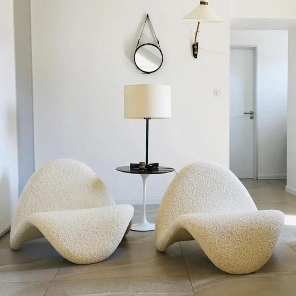 Скандинавски дизайнерски стол Lazy Susan с възможност за сгъване на облегалката, диван-стол с по езика, постмодернистский номер от типа 